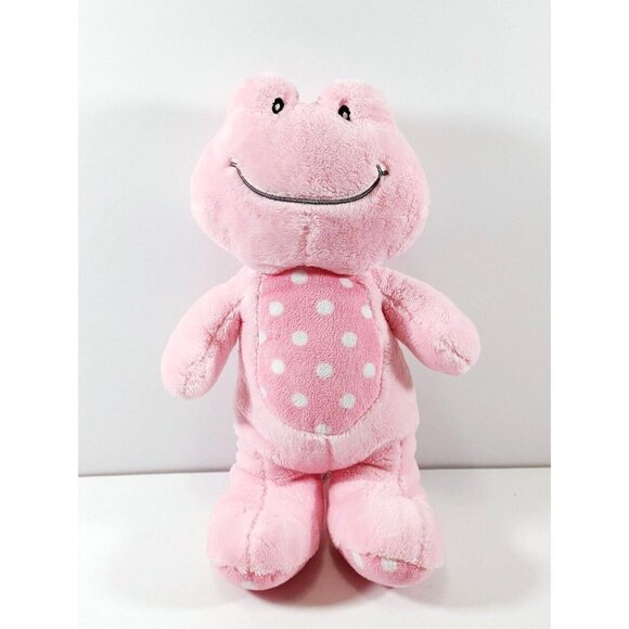 Gitzy Plush Pink White Dots Frog Toy Infant Baby Rattle Stuffed Animal 1… - Picture 1 of 4